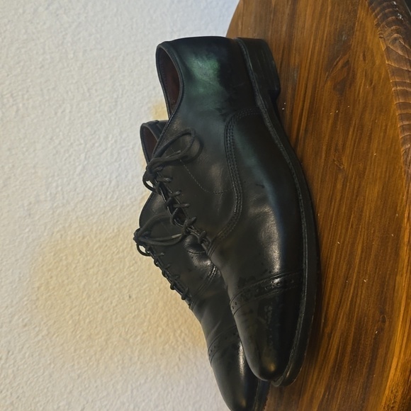 Allen Edmonds Nathan Black Premium leather lace up DERBY dress shoes Sz.10 main image 4